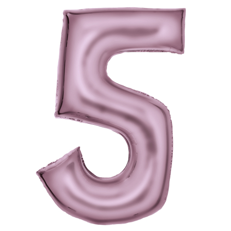 Amscan® Balon broj 5 (86 cm) Silk Lustre Pastel Pink 