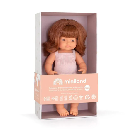 Slika za Miniland® Lutka Redhead Girl 38cm Colourful