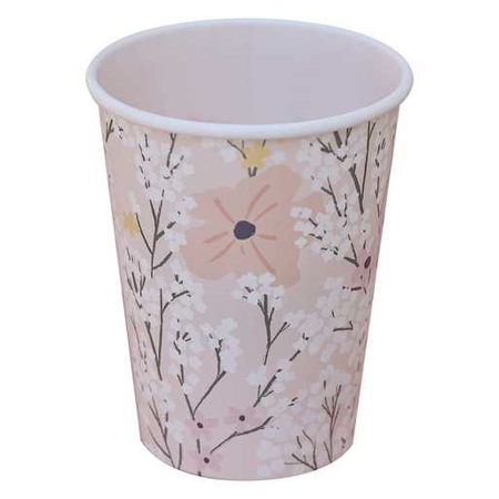 Ginger Ray® Papirne čašice Pink Floral 8 kom