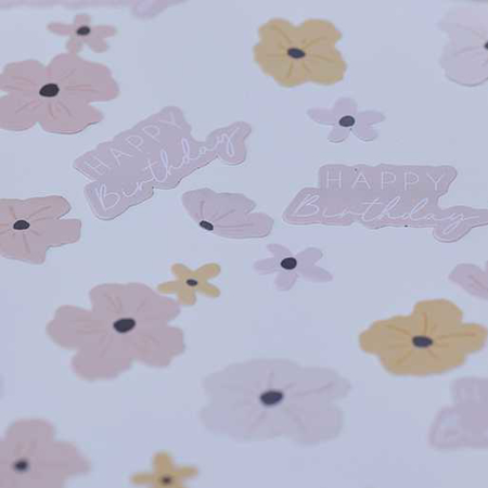 Slika za Ginger Ray® Konfeti za dekoraciju stola Floral Happy Birthday