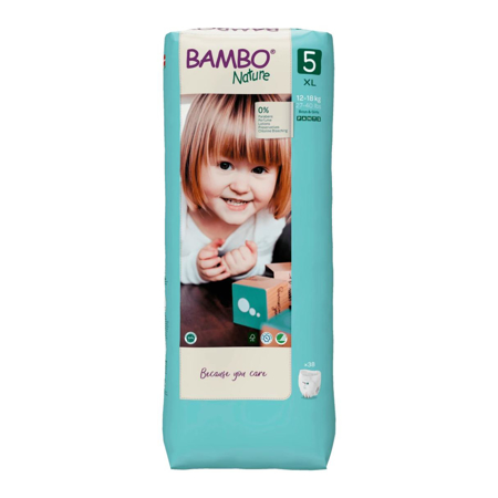 Bambo Nature® Hlačne pelene Junior Veličine 5 (12-18 kg) 38 kom