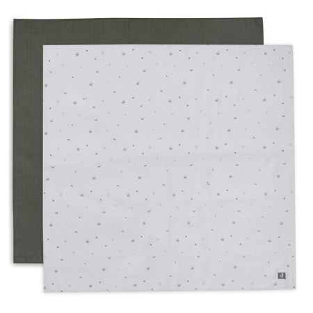 Slika za Jollein® Set od dvije tetra pelene Stargaze Leaf Green 115x115cm